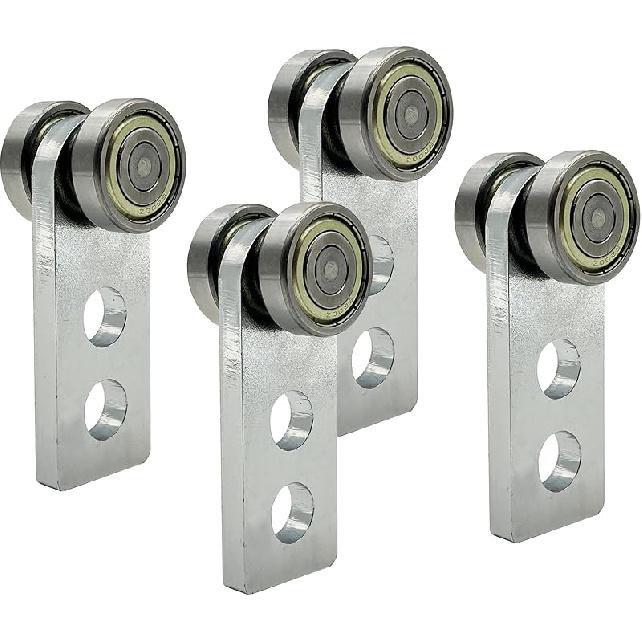 2 Wheel Trolley Assembly Rollers, Two Bearing Trolley Assembly for 1-5/8" Wide and All 1-5/8" or Taller Strut Channel, Trolley Roller Garage Pulley