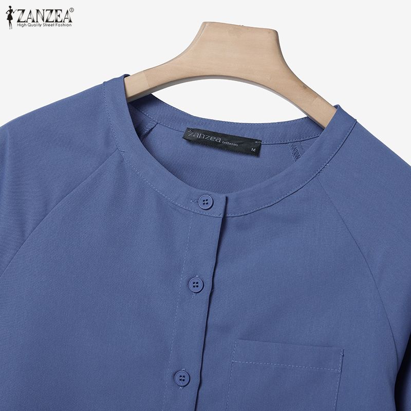 ZANZEA Lässiges zweiteiliges Anzug-Set für Damen mit langärmeliger Bluse und Hose