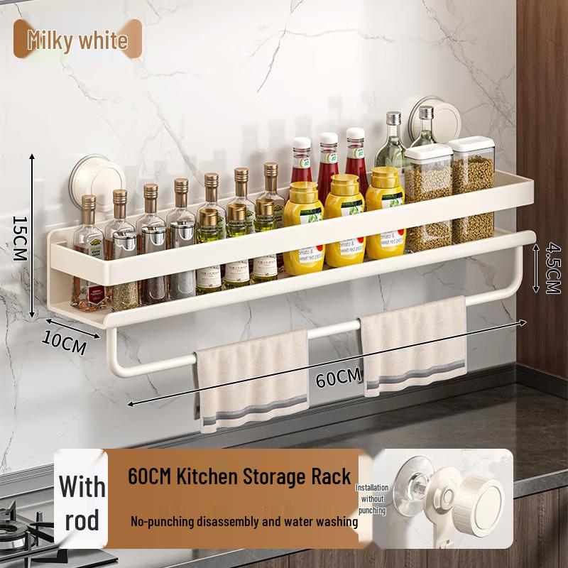 

Punch-Free Suction Cup Bathroom Shelf