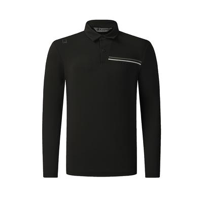 Golf Serie Mode Lässig Sport Vielseitig Elastisch Bequem Warm Gestrickt Langarm Poloshirt Herren Oberteile A11M545220FBK