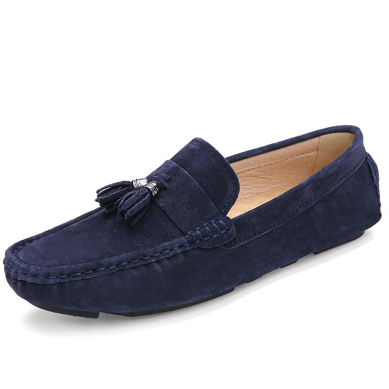 Mode Frühling Neue Mode Quasten Slipper Herren Wildleder Luxus Designer Schuhe Lässig Bequem Slipper Herren Mokassin Alleskönner Slipper