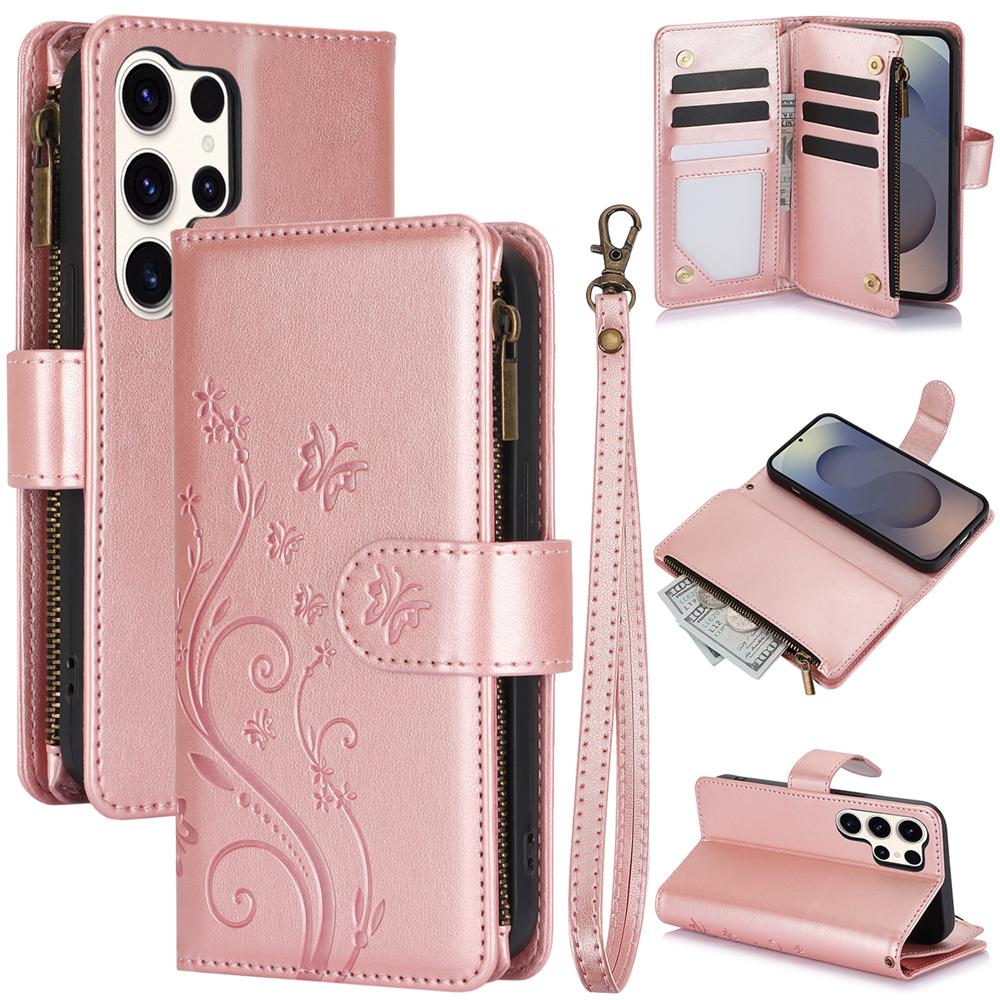 Wrist Strap Zipper Cards Solt Wallet Leather Phone Case for Samsung Galaxy S26 S25 Ultra S24 S23 Plus A57 A37 A17 A07 A56 Cover