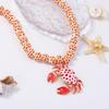 Women'S Acrylic Red Crab Pendant Necklaces Pool Accessories Ocean Style Crab Hip Hop Necklace Pendant Party Jewelry Decor