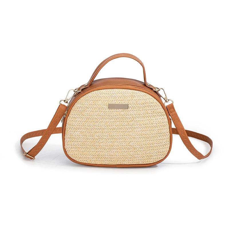 

Nh women s bag handbag agw fresh and sweet straw bag messenger bag woven single коричневый