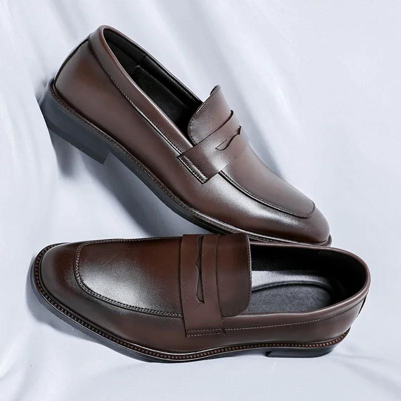 Hot Sale Elegantes Leather Slip on Mens Loafers Comfy Walking Men Casual Shoes Fashion Designer Moccasins Drive Shoes For Man