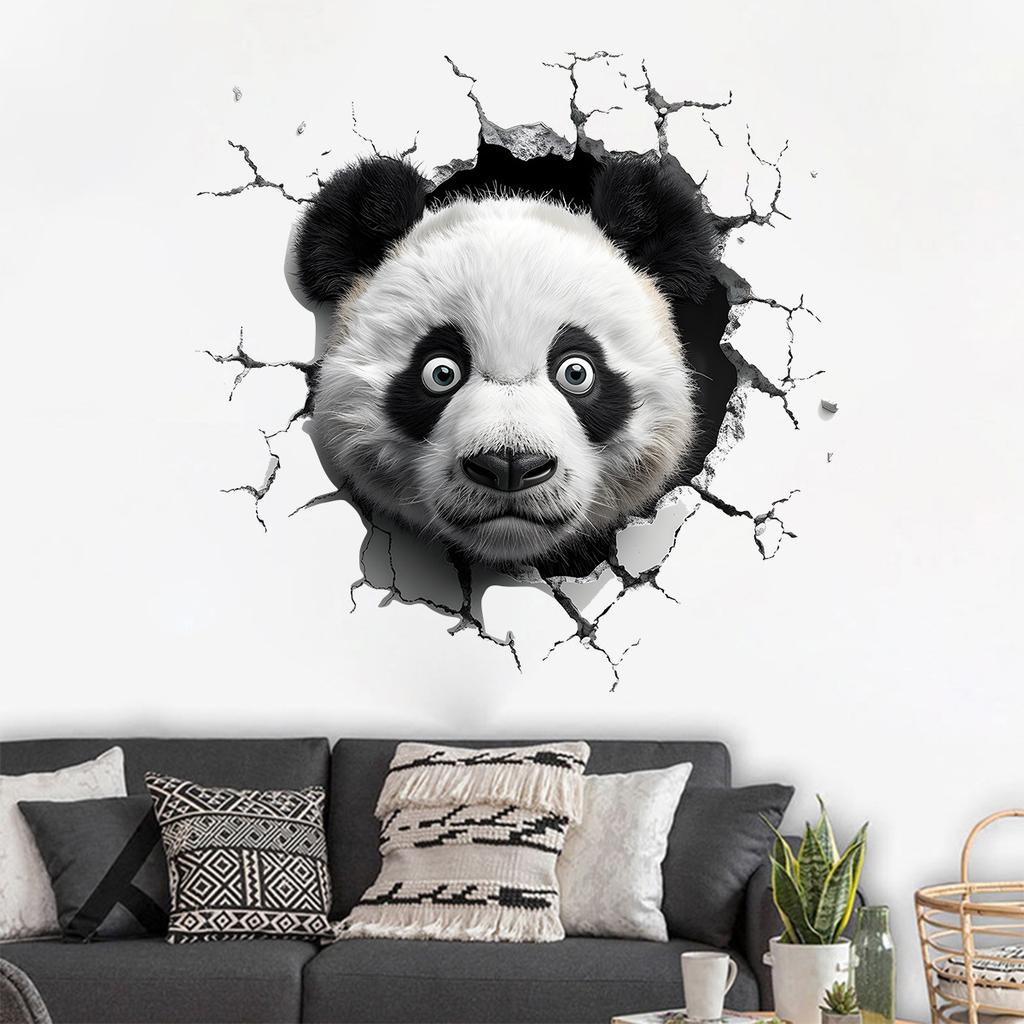 Adorable Panda Wall Sticker for Kids Room Nursery Wall Decoration Cute Animal Wall Art