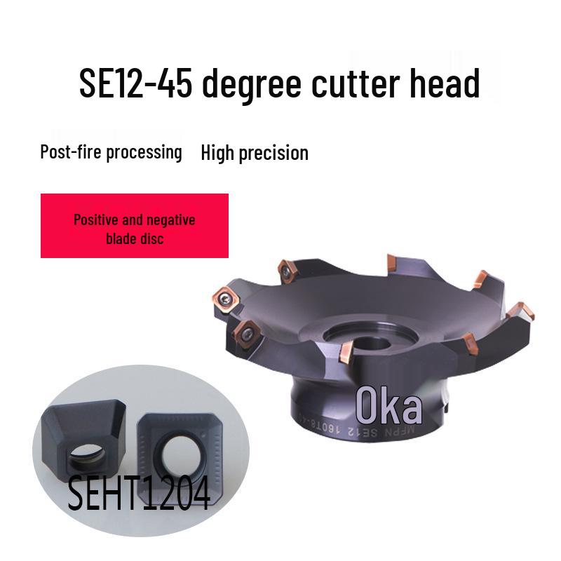KM12 45° Face Milling Cutter Head - CNC Clockwise & Counterclockwise MFPN/SE12/125/160-7/10T/50