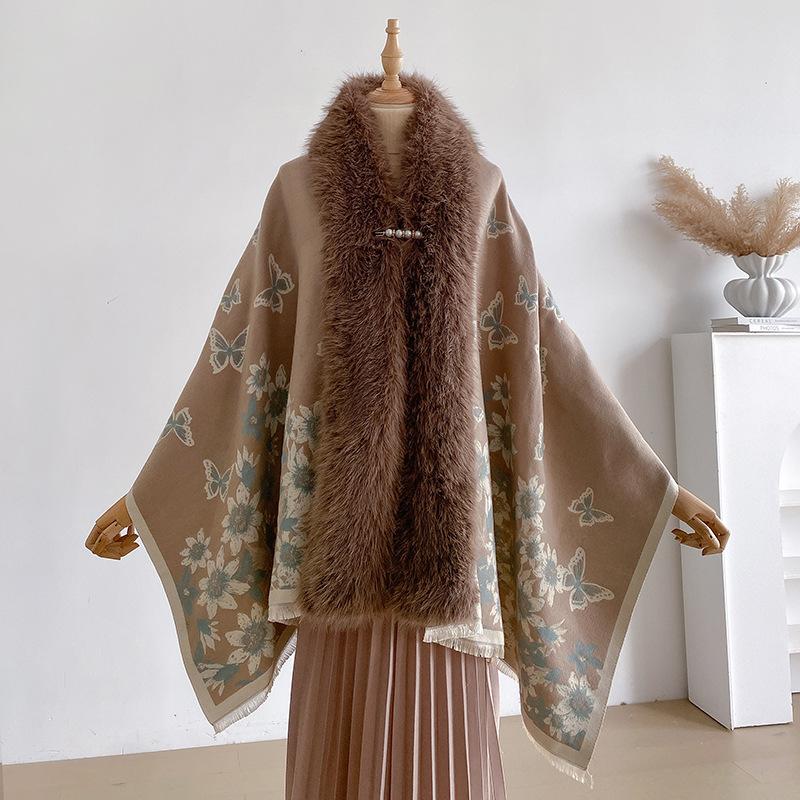 Two-Sides  Shawls Female Designer Women Winter Scarf Pashmina Flower Bufandas Foulard Warm Hijab Wraps Travel Stoles