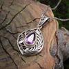 Drop-shaped Purple Gemstone Necklace, Fashionable and Versatile, Light Luxury, Popular Pendant Jewelry