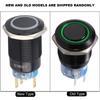 19mm 12-24V LED ON/OFF Black Waterproof Selflocking Latch Push Button Flate Switch