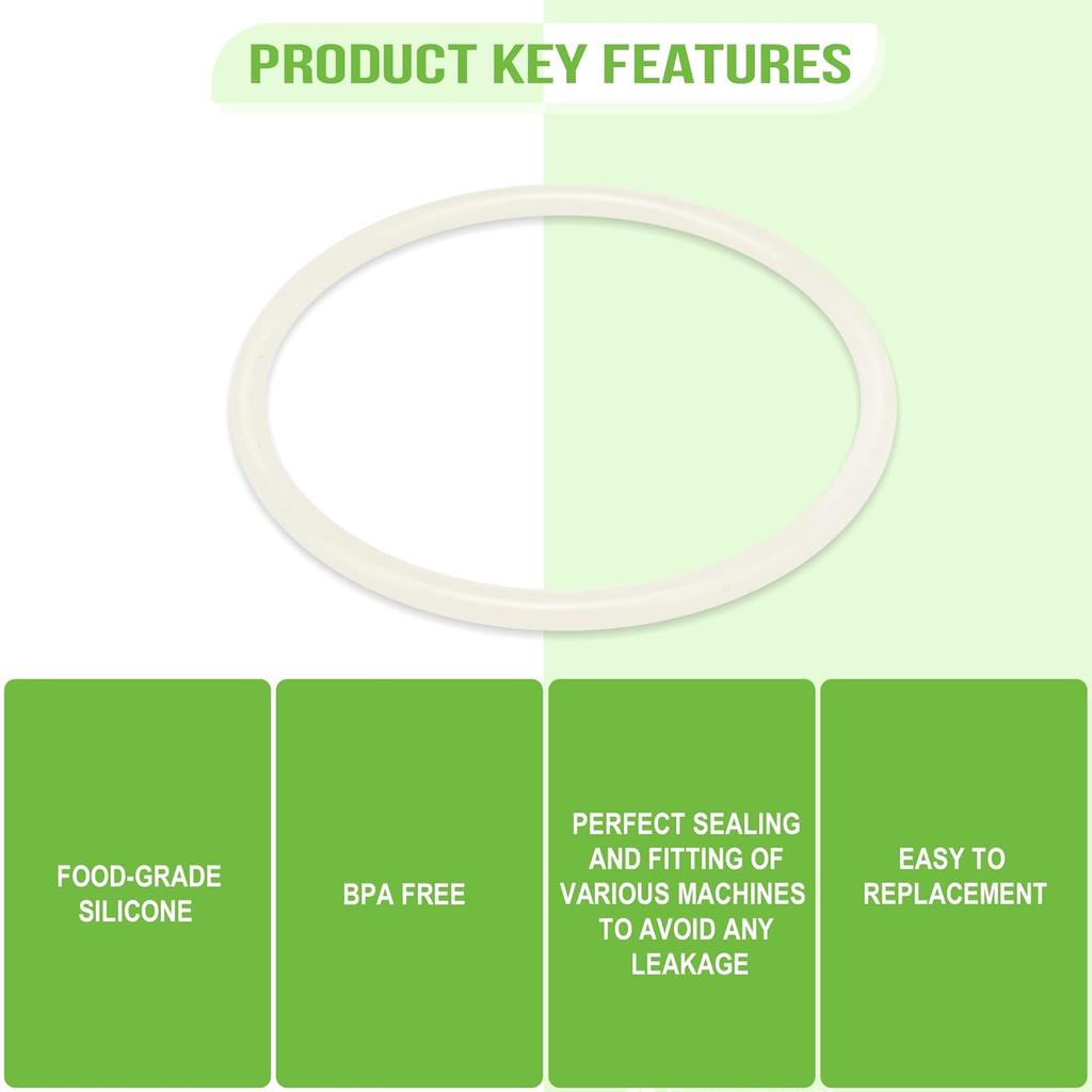 Gasket Replacement Rubber Ring Seal Rings Gaskets Part for LEM Replacement Parts Accessories Sausage Stuffer 606,606SS and 1606,1606S Series