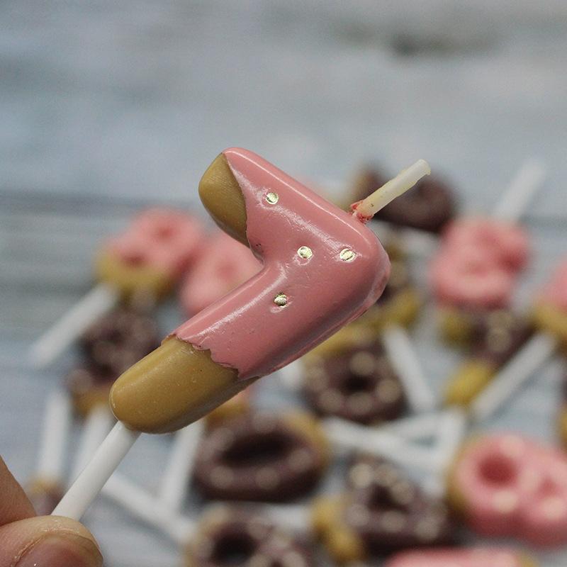 

New Chocolate Cookies Number 0-9 Candles Creative Baby Year Old 100-day Party Cute Digital Candles Sample Cookies Chocolate Digital Mix