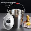 201 Stainless Steel Portable Buckets with Handle (3-Pack)