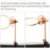 360 Degree Rotation Embroidery Frame Lap Stand Beech Wood Cross Stitch Rack  Desktop Use