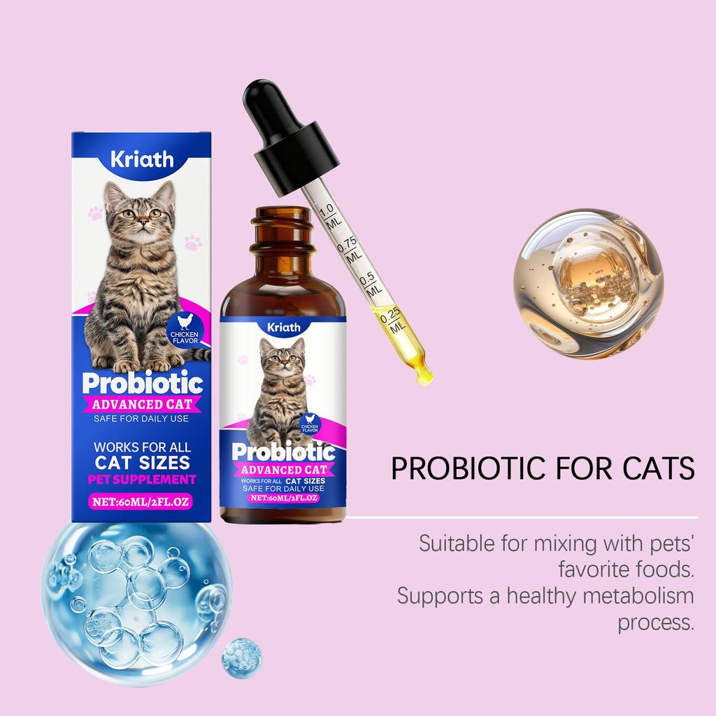 Cat Probiotic Drops: Gentle Care for Your Cat's Intestinal Health and Daily Body Maintenance Drops