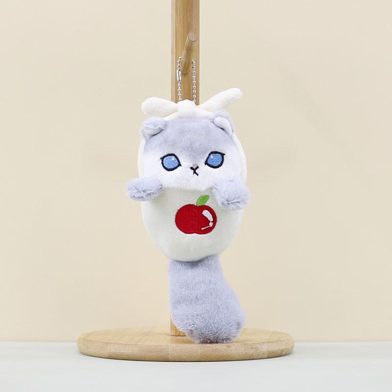 Squeaky Cat Shark Plush Keychain Stuffed Doll Toy Pendant Decoration Gift Kids