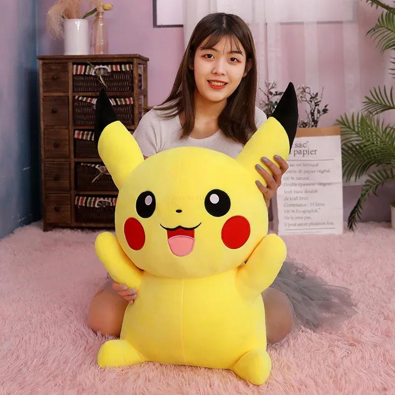 Pokemon Anime Figures Pikachu Kawaii Peluche Doll Stuffed Toys Very Cute Plush Room Decor Kids Xmas Birthday Gifts Cuddly Fluffy Huggable Comfort