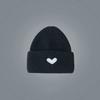 Natural NewKnit Beanie: Cozy Embroidered Heart Knit Cap - Warm Winter Hat for Women & Girls