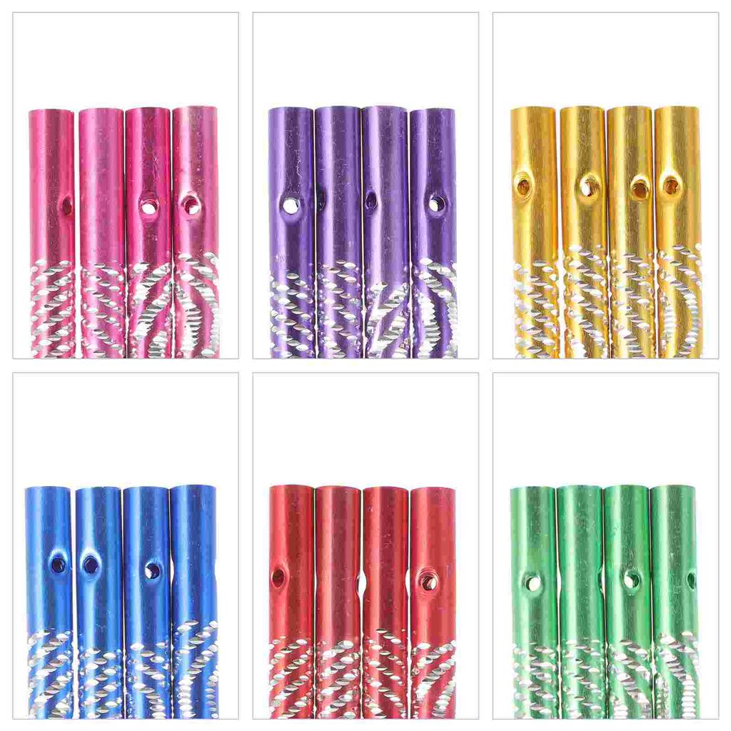 24 Pcs Wind Chimes Replacement Pipe Accessories DIY Tubes Green Tools Garden Metal Kids Plaything Supplies Child Toys