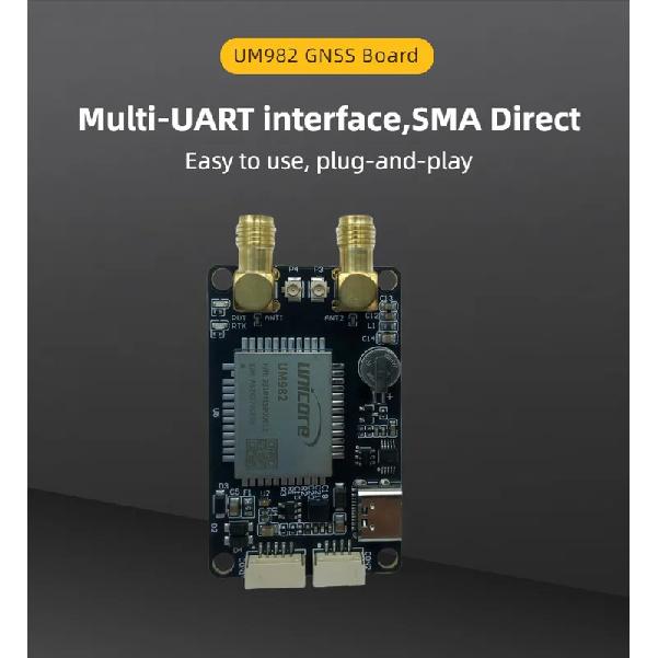 UM982 GNSS Unicorecomm GPS RTK Module Centimeter-level Differential Relative F9P Positioning Orientation UM981 UM980 for Drone