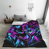 Hazbin Alastor Cartoon Hotels Knitted Blankets Anime Action Flannel Throw Blanket Bedroom Sofa Printed Ultra-Soft Warm Bedspread