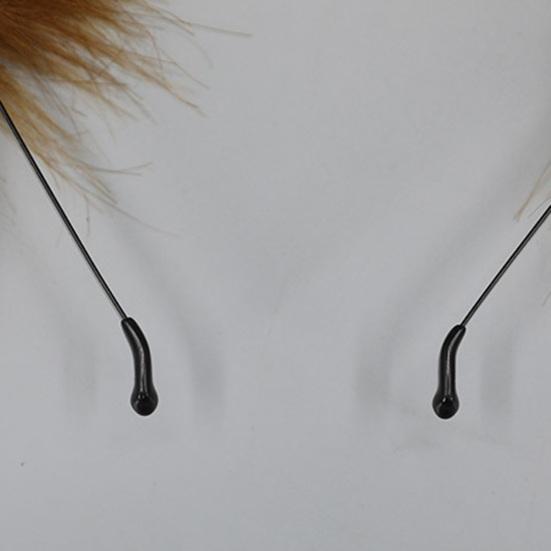 Cerc de păr din țesătură de pluș, imitație de urechi de animale, bentită lucrată manual, pentru petreceri de cosplay, bentiță elastică, accesoriu de păr
