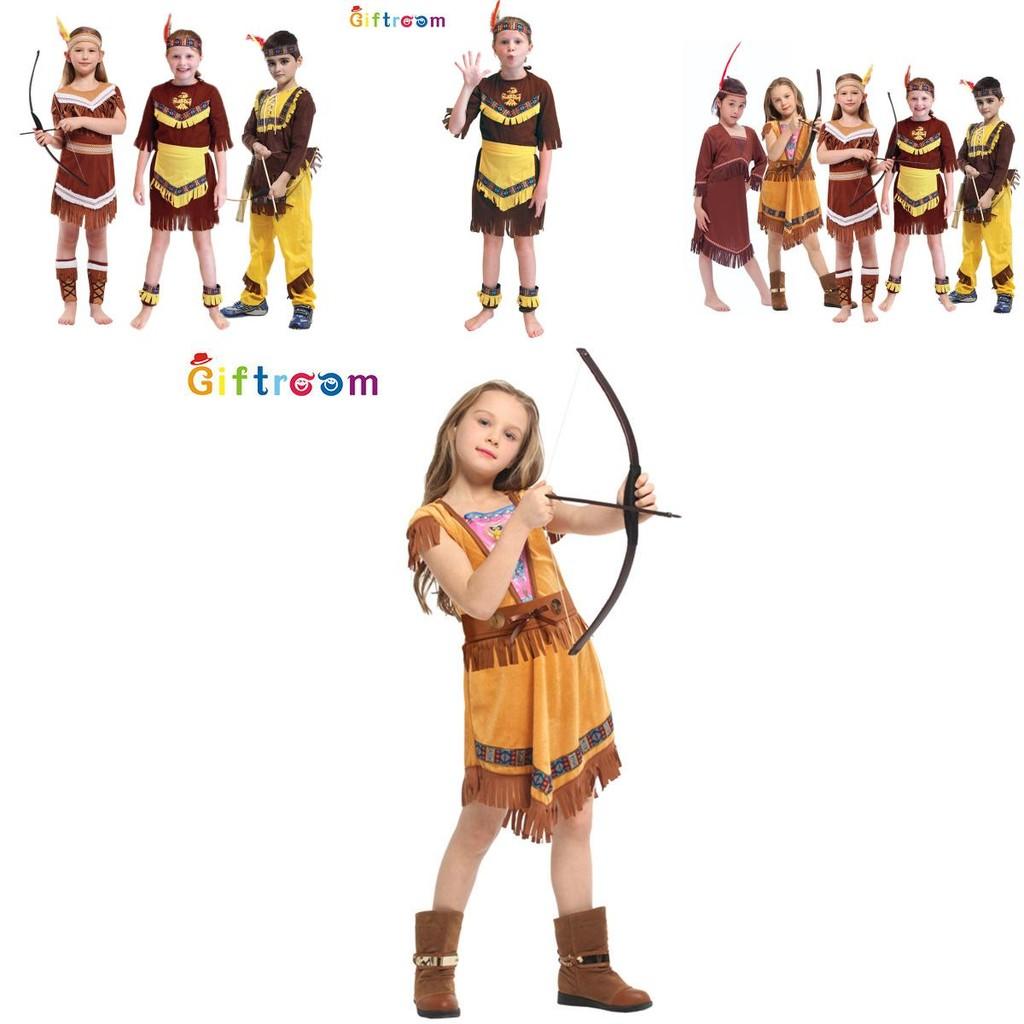 Colorful Polyester Native American Costume For Kids Perfect For Halloween And Cosplay Events