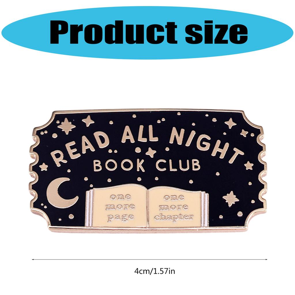 Charm Lapel Pin Unique Reading Brooch Fashion Clothing Accessory Suitable for Bookstore Gatherings and Own Styles