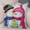 50 Style Merry Christmas Cushion Cover Decor Cute Cartoon Santa Claus Snowman Pillow Case Soft Plush Pillowcase for Sofa Home