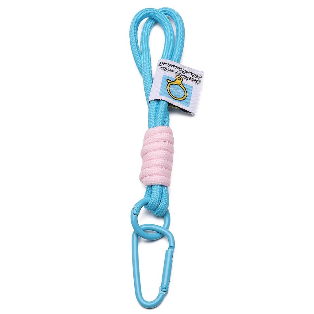 Alloy Nylon Braided Color Blocked Keychain for DIY Bag Accessories 1 Pc