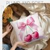 Soft Pink Bow & Cherry Blossom Pillow Cover 45x45cm -  Floral Printed Pillow Case for Sofa Living Room, Home Decor  Pillow Cover