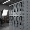 10Pcs Metal Spiral Cord Hook Heavy Duty Strong Load Capacity Black Cargo Net Hooks Universal Fastener Accessories For Atv
