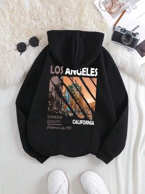Bluzy męskie i damskie Los Angeles Koreańska moda casualowa wysokiej jakości S-XXL nadrukowana odzież sportowa
