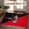 Custom Rug AC Milan Pattern Print Name Text Soft Non‑Slip Floor Carpet for Home Indoor Decoration