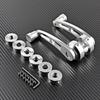 Aluminum Alloy Universal Car Manual Door Window Crank Handle Winder Riser Replacement Winder Crank Riser Kit Silver