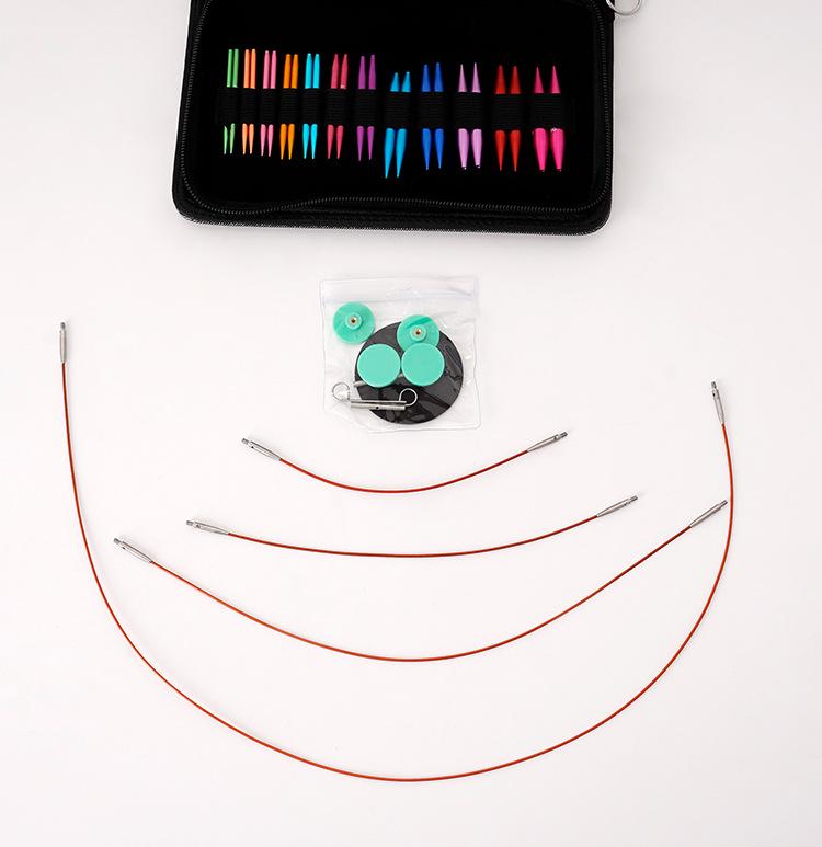 Aluminum Knitting Tools: Detachable 5.5cm Circular Sweater & Sleeve Needles Set