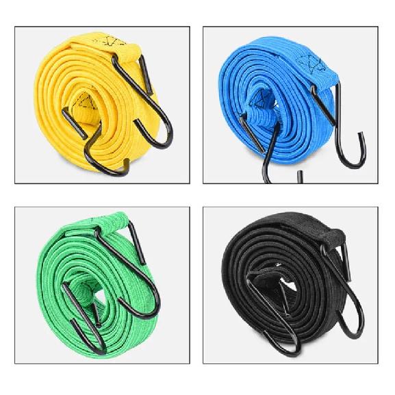 Elasticity Strap Binding Cargo Rope for Car Motorcycle Bike With Metal Buckle Tow Rope Strong Tensioning Belt for Luggage Bag