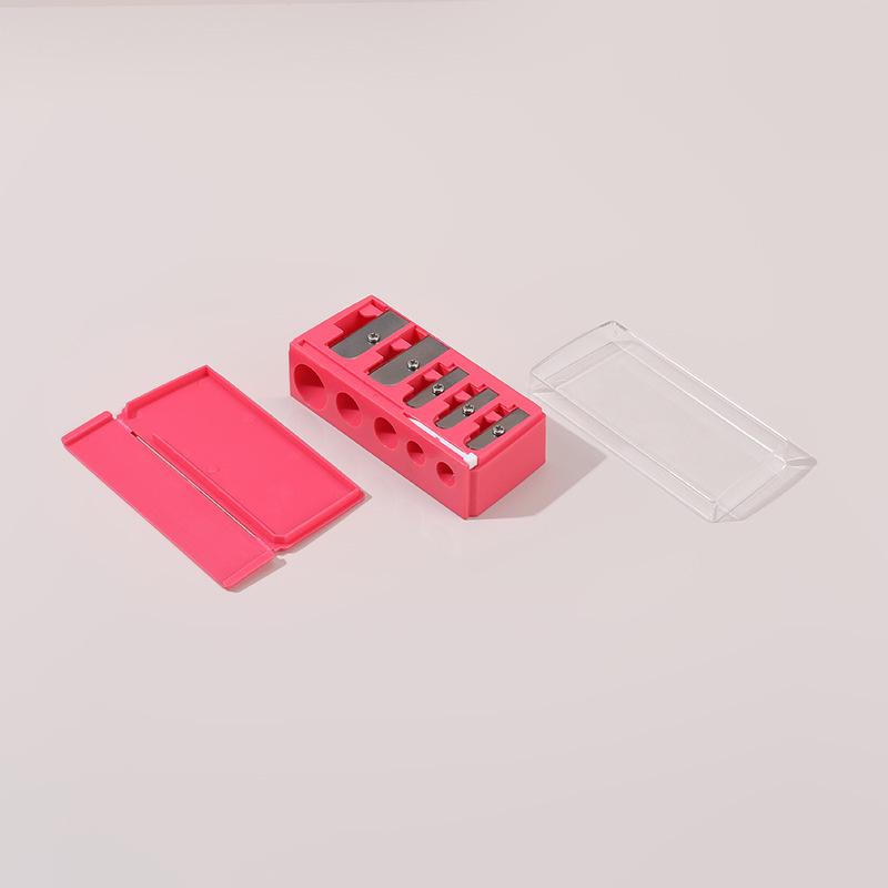 5 Holes Sharpener Multi-Functional Pencil Sharpener With Lid For Eyeliner Lipliner Pencils