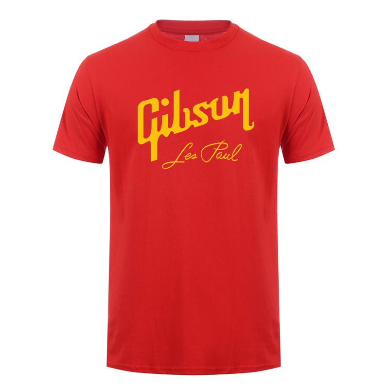 Kytarové tričko Gibson Léto Pánské Krátký rukáv Bavlněná trička Gibson Les Paul Pánské Topy Tričko LH-094 Cyklistický dres