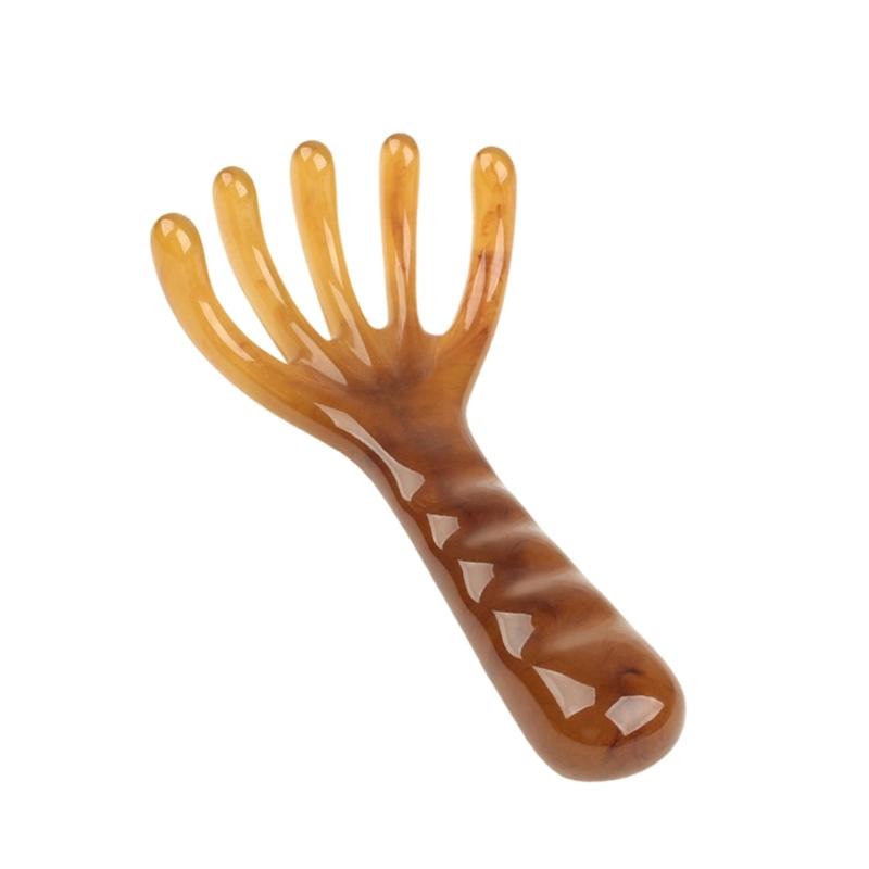 Ergonomic Scalp Massage Featuring Soft Touches Resin Brush For Home Office Travel Head Tension Relief