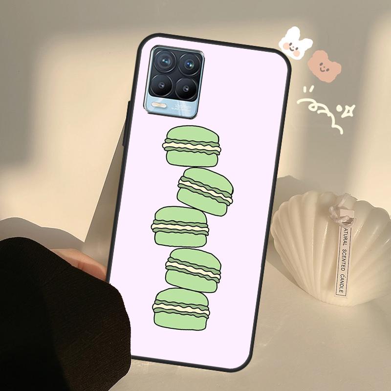 Macarons Cake Dessert Case For Realme C71 C63 C61 C55 C51 C53 C25 C65 C67 C75 11 12 13 14 15 Pro Plus GT6 GT7 Pro