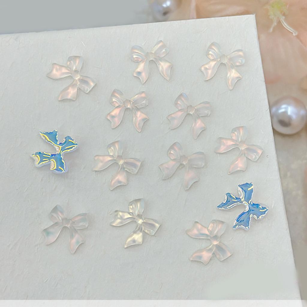 Simple Bowknot Nail Charms 3D Resin Ribbon Bows Manicure Accessories DIY Crafts Supplies Resin Bows Nail Decorations