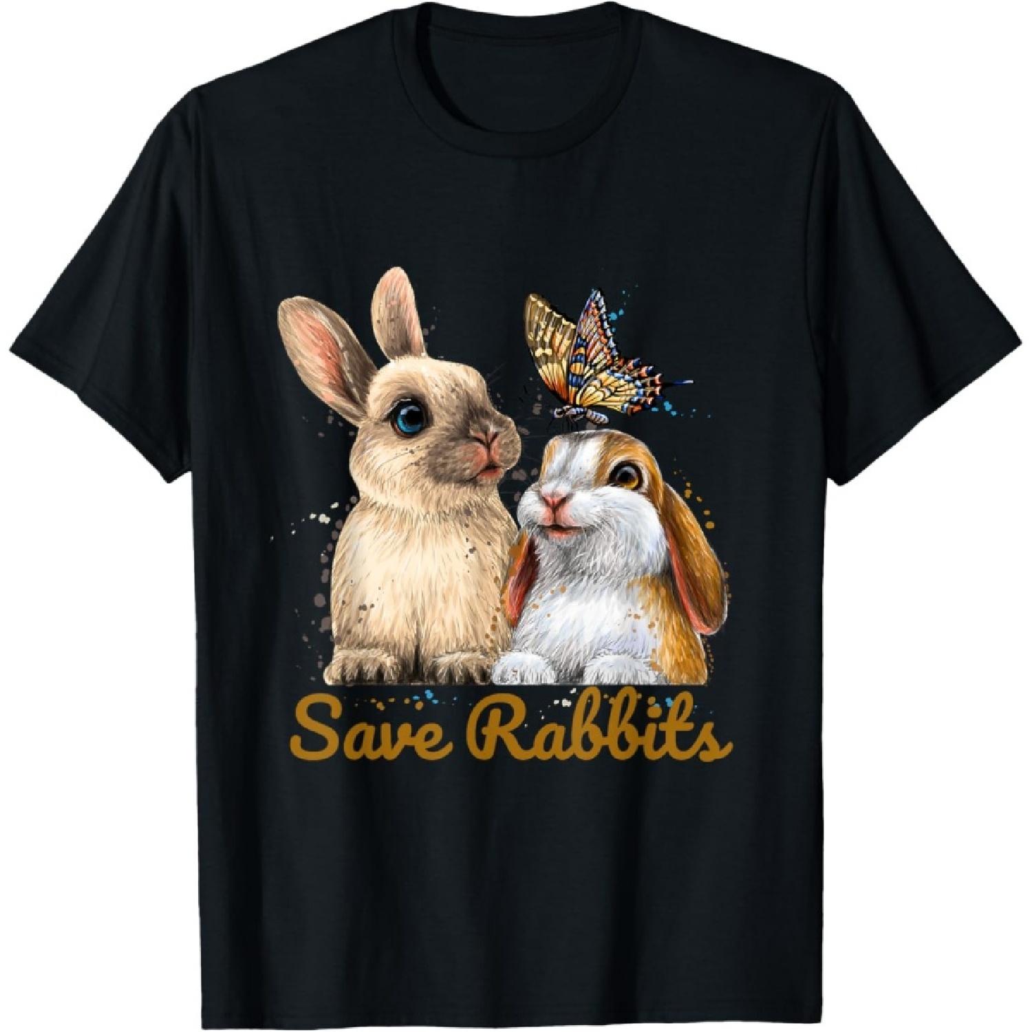 Cool Save Rabbits Novelty Family Graphic Tees & Cool Designs T-Shirt S