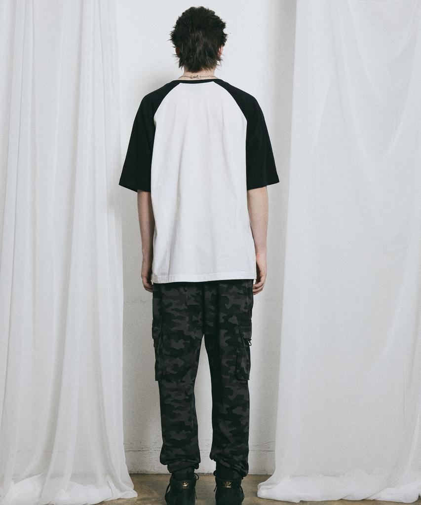 BUNKERBUSTER Fade Typo Raglan Short Sleeve Tee Mq2Tu257_Black