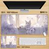 Beside the Window Cat Mouse Pad Oversized Healing Cute Cartoon Boys Girls Creative Office Computer Keyboard Desk Pad Secure Grip