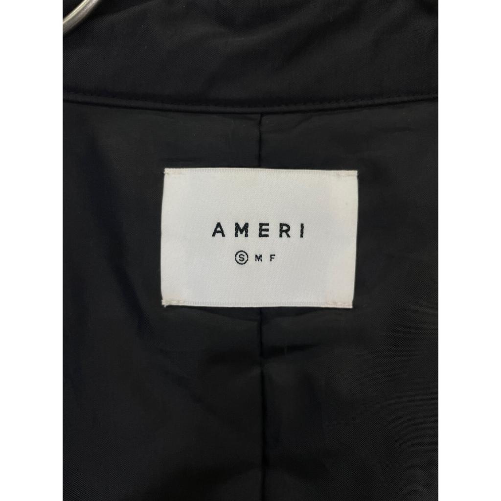 AMERI 01320720740 Black Nylon Manyway Quilted Mod Coat Coat S blackUsed