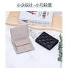 Genuine Leather Short Wallet Women's Sheepskin Diamond-shaped Style Folding Small Multifunctional Change Purse