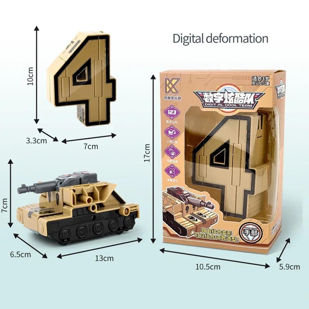 

Цифровые Номера Боты Развивающие Игрушки Транспорт Танк Воин Деформация Фигурки Трансформация Робот Для Детей