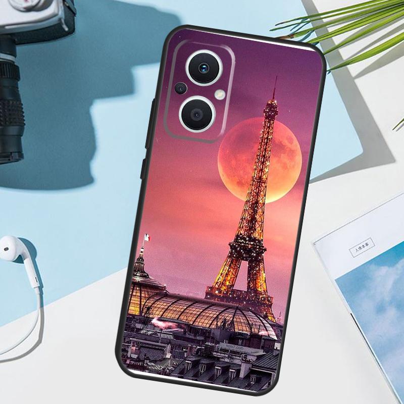 Paris Eiffel Tower France Cover For OPPO Reno 8 7 Lite 10 11 12 13 14 Pro 11F 12F 13F 14F OPPO Find X8 X5 X9 Pro Case