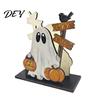 Seasonal Interior Accents Halloween Wooden Napkin Holder, Ghost Pumpkin Decorative Tabletop Tissue Dispenser, Desktop Storage Organizer Paper